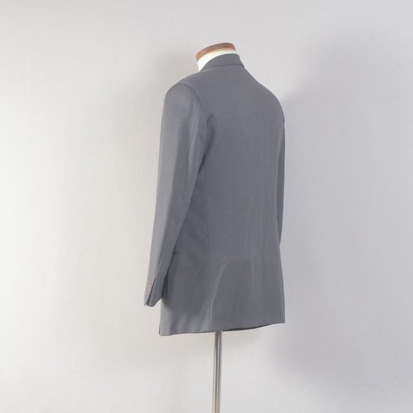 Mani Olive Godfrys Men's Coat Blazer Gray Double Breasted 40R
